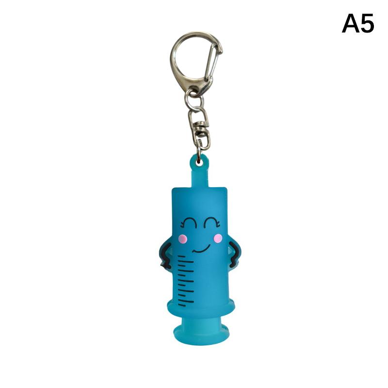 Syringe-Shaped Ampoule Bottle Opener Keychain Rubber Cutter Aid Medication Vial Breaker Tool For Home Nurses And Doctors