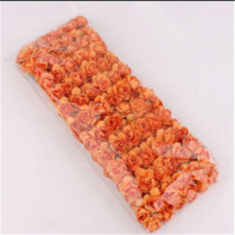 144шт мини-бумага роза искусственные цветы букет маленькие головки декор для свадебной вечеринки