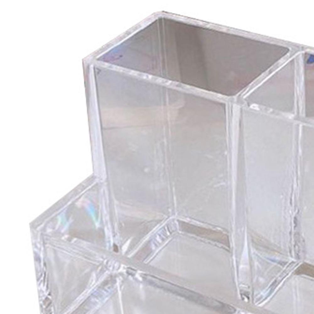 Space Saving Acrylic Pen Holder Clear Transparent Pen Holder  Countertop Desk
