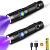 2Pcs Uv Flashlight 365Nm & 395Nm For Detecting Pet Urine Curing Resin