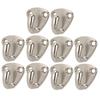 10 Pcs Fender Hook 316 Stainless Steel Marine Grade Clothes Coat Pad Eye Fender Hooks Boat Hardware