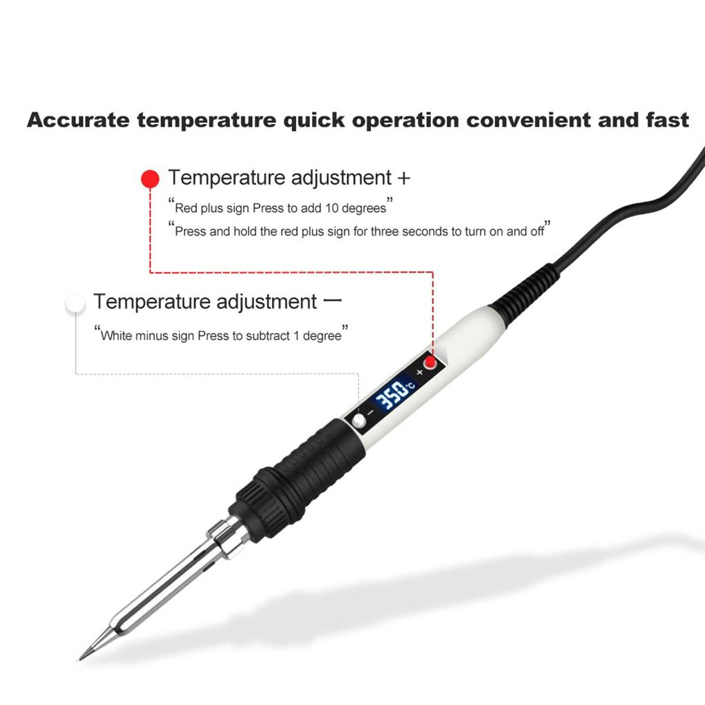 Electric Soldering Iron 80W LCD Digital Display Adjustable Temperature Soldering Iron Tips Welding Solder Tools