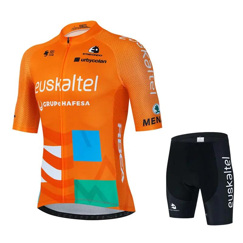 2026 Велосипедный костюм-комплект Euskaltel Euskadi Team Мужская велосипедная одежда Гоночный костюм для шоссейного велосипеда Велосипедные шорты с лямками Maillot Ropa Ciclismo