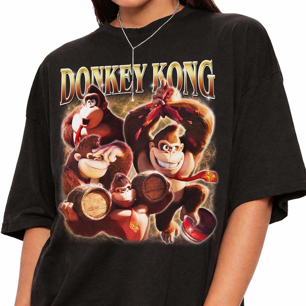 Vintage Donkey Kong Shirt, Retro Donkey Kong Graphic Tee, Retro Nintendo Character Tee, Donkey Kong Country Gamer Gift, Unisex Oversized Tee