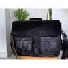 Men's Laptop Briefcase Leather Vintage Black Messenger Shoulder Bag