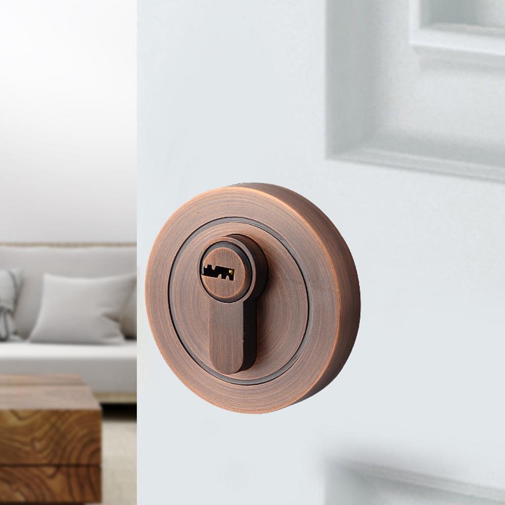 Одноцилиндровые ригели Круглый дверной замок Вход ключом Прочная нержавеющая сталь для 35 50 мм Передняя дверь Ванная Спальня