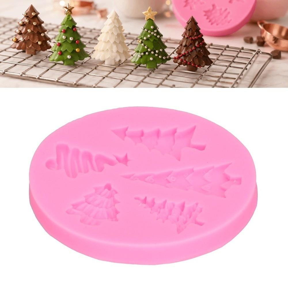 Food-Grade Silicone Silicone Fondant Mold Tree Cavities DIY Baking Mold Candy Making