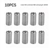 10pcs Threaded Inserts Inner M6X1.0 Outer M8X1.25 Length 15MM Male Female Nut
