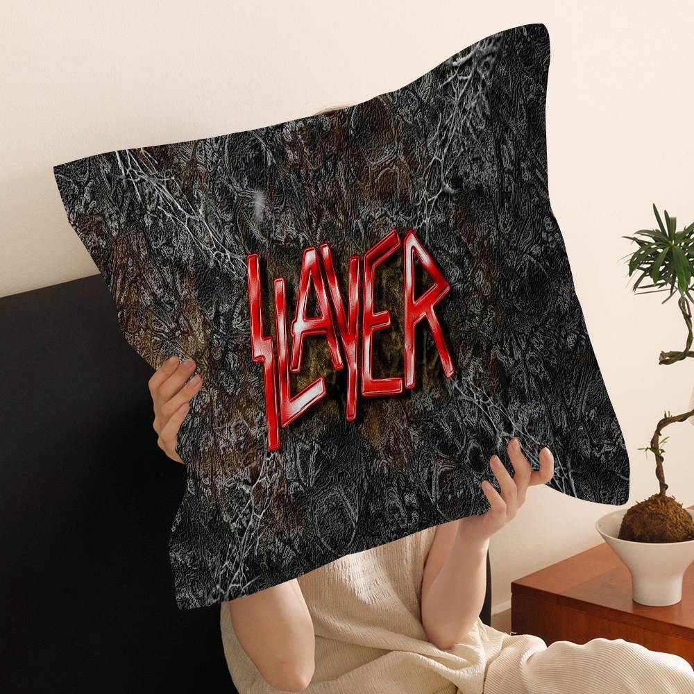 S-Slayer H-Heavy M-Metal Группа Подушка Подарки Домашний Офис Мебель Спальня Диван Автомобильная Подушка Чехол 45x45см
