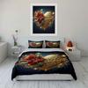 Golden Heart Merry Christmas Set Bedding Duvet Cover Set Duvet Cover Pillowcases  (1*Duvet Cover 2*Pillowcases, without duvet insert)
