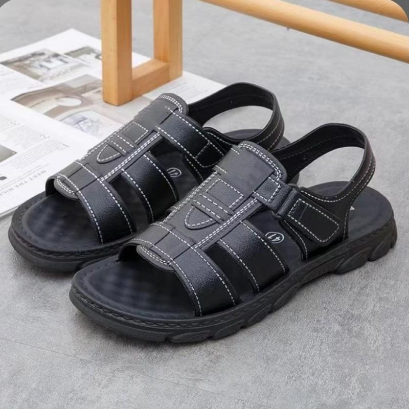 Men's Open Toe Adjustable Strap Sandals Non-slip Thick Sole Casual Summer Shoes for Outdoor