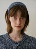 Tinknit Хлопковая повязка на голову с узором "Корона"_Синяя