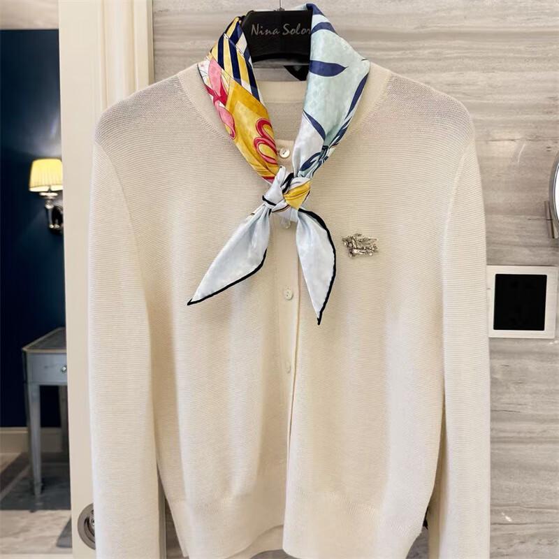 NINA SOLOR Jacquard Silk Square Scarf