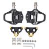 1 Pair Cycling Pedals with Cleats Nylon Fiber Self Locking Bearing Pedal Replacement for Road Riding