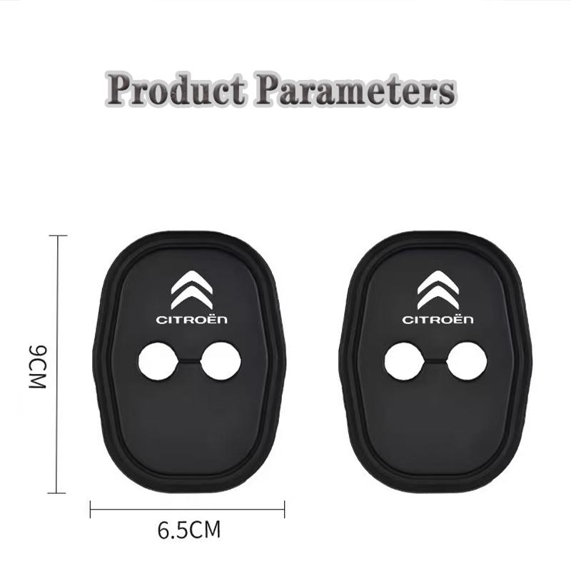 2/4Pcs Car Door Lock Cover Silicone Protection Accessories For Citroen C1 C2 C3 Vts Grand C4 Picasso C4L VTS C-ELYSEE Berlingo