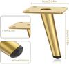 4-inch Brushed Gold Furniture Replacement Legs Suitable for Coffee Tables Modern Minimalist Sofas TV Cabinets Chairs and Footstools 4PCS