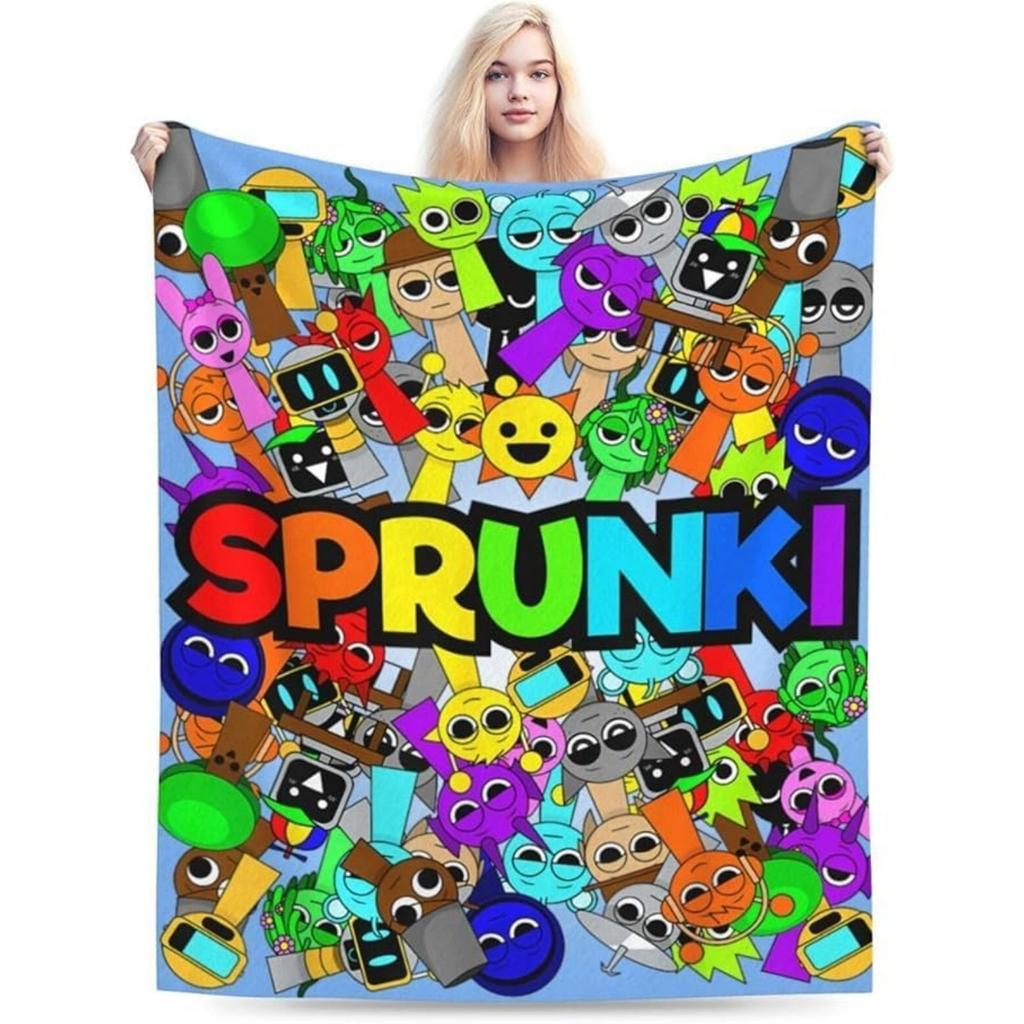 Игровые фланелевые одеяла Sprunki для детей, мальчиков, летний кондиционер, легкие пледы Incredibox для кровати, автомобиля, подарки на день рождения