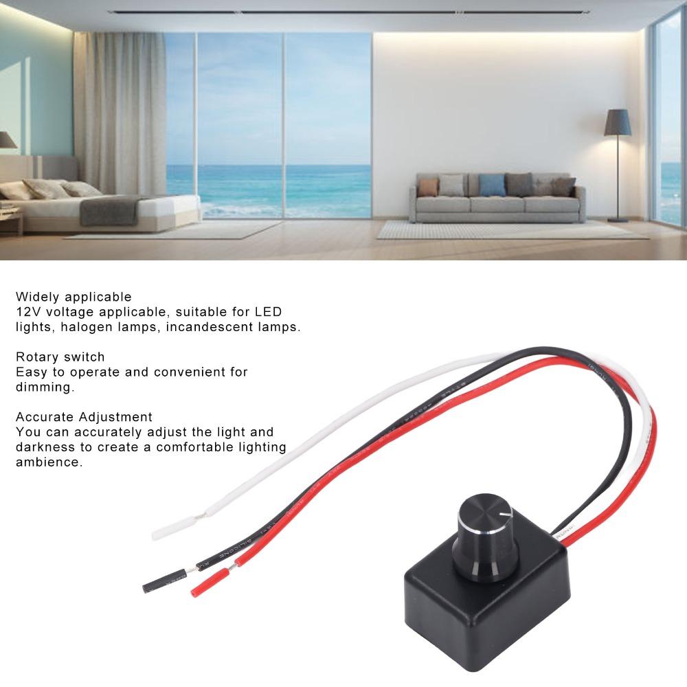 PWM 12V Dimmer Switch 5A RV Light Dimmer Easy LED Light Dimmer RV