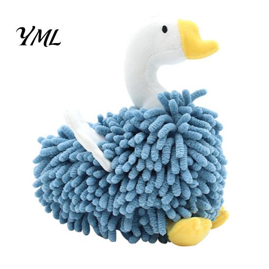 Quick Dry Hand Towel for Kids Chenille Goose Towel, Soft Cute Fuzzy Polyester Towels Absorbent Ball Bathroom Kitchen Room Hanging