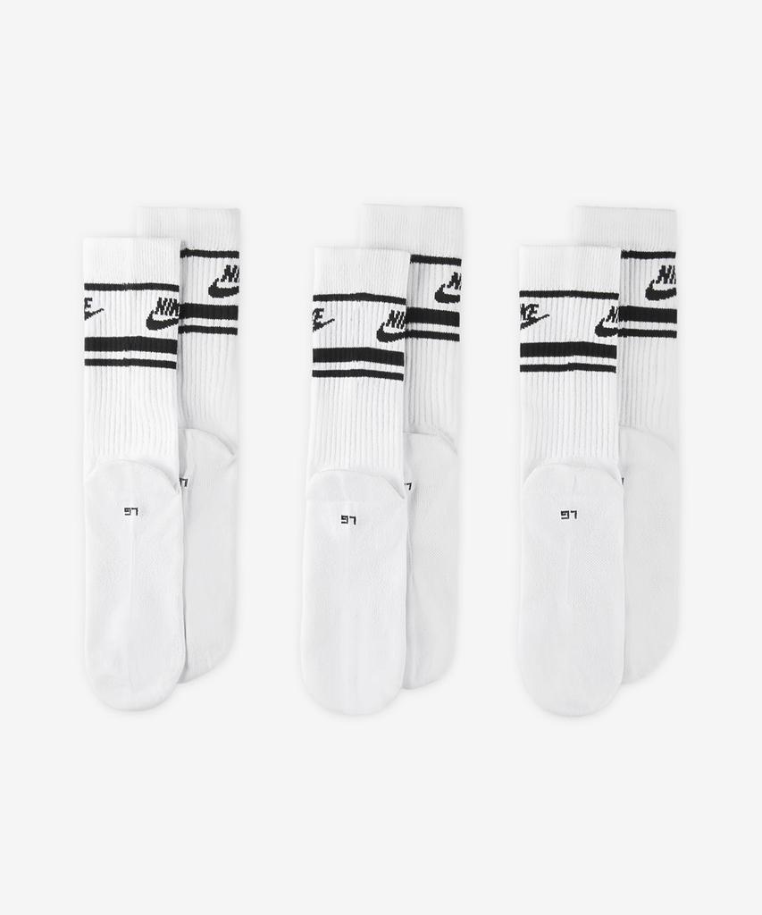 Nike Спортивные носки Dri-Fit Everyday Essentials с круглым вырезом (3 пары) - белый:черный:Черный / Dx5089-103