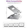 Support Ordinateur Portable Laptop Stand Brocoon Support PC Tablette Réglable pour MacBook Universel 10-17" Aluminium Gris