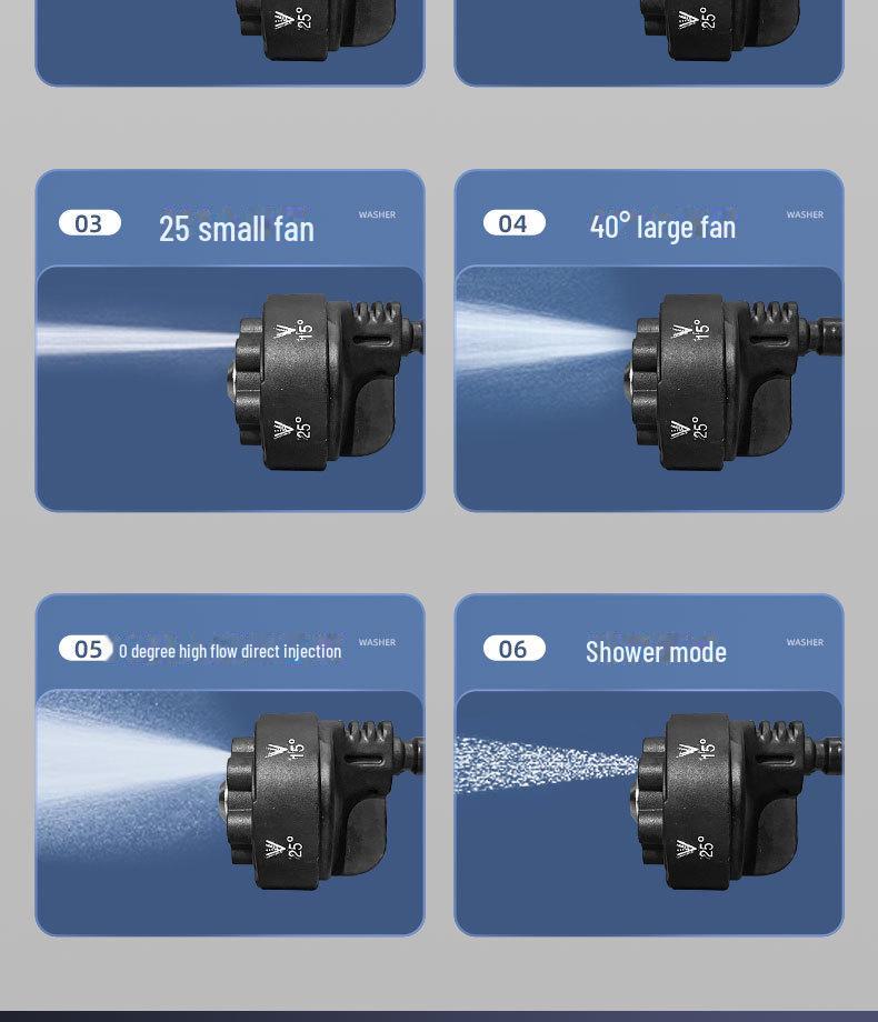 Аккумуляторный беспроводной пистолет высокого давления для мойки автомобилей с литиевой батареей