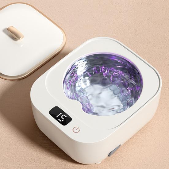 Professional Ultrasonic Retainer Cleaner with Timer High Frequency Waterproof US Plug Denture Jewelry Cleaning Machine