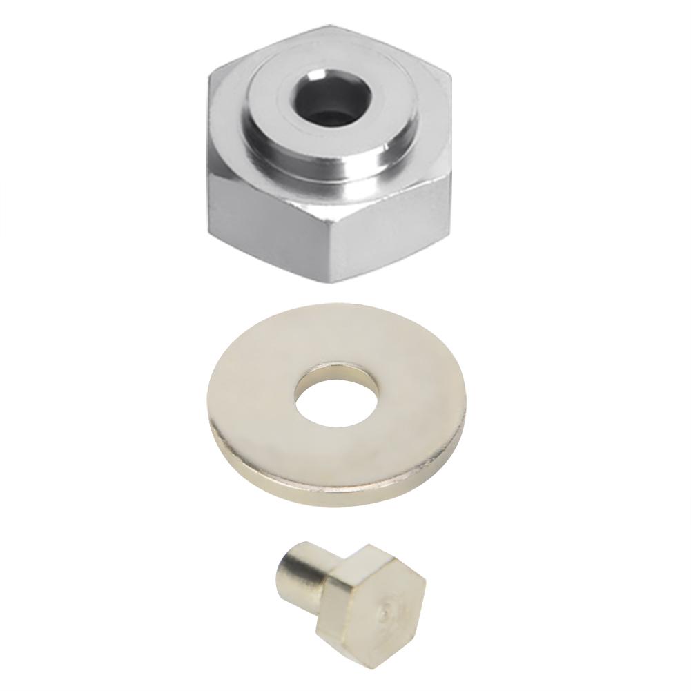 4pcs Aluminum Alloy 12mm Turn To 17mm Wheel Hex Adapter for 1/10 RC Car (Red)