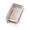 Pink Travel Soap Dish With Transparent Sealing Cover Bathroom Soap Rack Soap Box  Outdoor Tourism