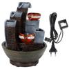 LED Tabletop Water Fountain Resin Desktop Crafts Ornaments Home Decoration AccessoriesEU Plug