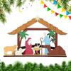Nativity Scene Wooden Christmas Decoration Nativity Set Nativity Figures Christ Birth Of Jesus Ornaments Indoor Home Decor For