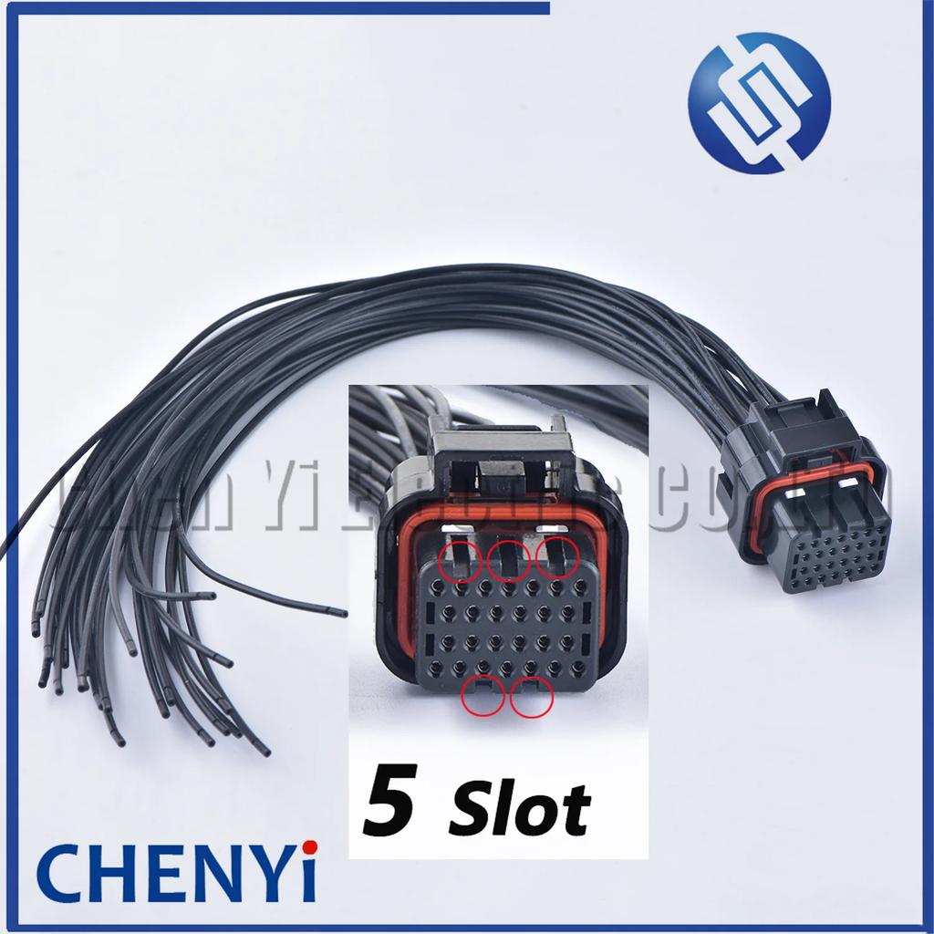 26 Pin Auto ECU Computer Connector Oil Gas Electrical Plug 3-1437290-7 3-1437290-8 1473416-1 1473416-2 With 30cm or 200cm Wires