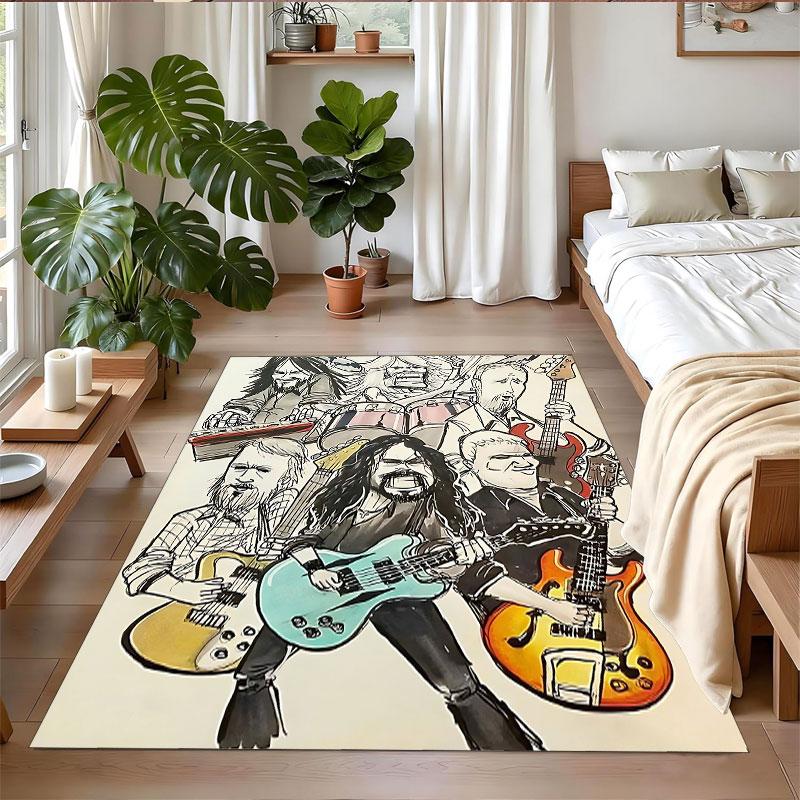 Crystal Velvet Rug Soft Non Slip Indoor Floor Mat Home DecorFoo Fighters