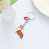 Kawaii Cute Dachshund Keychain Creative Cartoon Metal Dog Pendant Keyring Bag Decoration For Couple Gifts