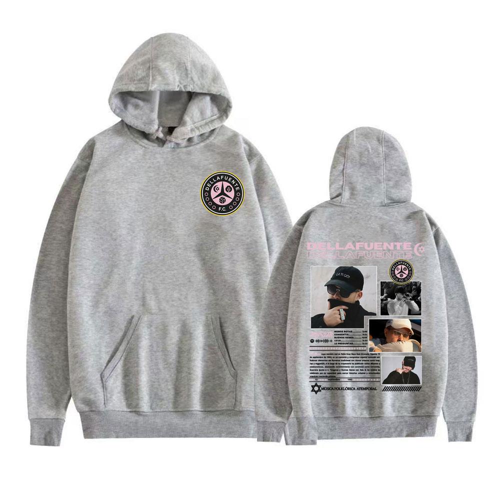 Rapper Dellafuente Fc Album 2026 Tour Cover Hoodies Men Women Fashion Hip Hop Street Sweatshirts Fleece Casual Oversized Hoodie