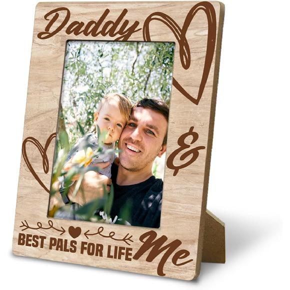 Grandpa Birthday Gift, “I Love My Grandpa, 4x6 Inch Rustic Wooden Picture Frame Tabletop Display, Heartfelt Gift for Grandparent's Day, Birthday,