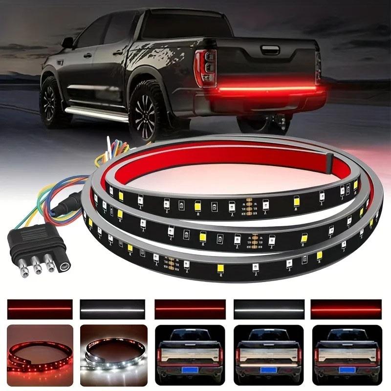 48/60 Inch Truck LED Tailgate Light Strip Running Brake Turn Signal Lamp Warning Brake Reverse Tail Light Bar for Car Pickup SUV
