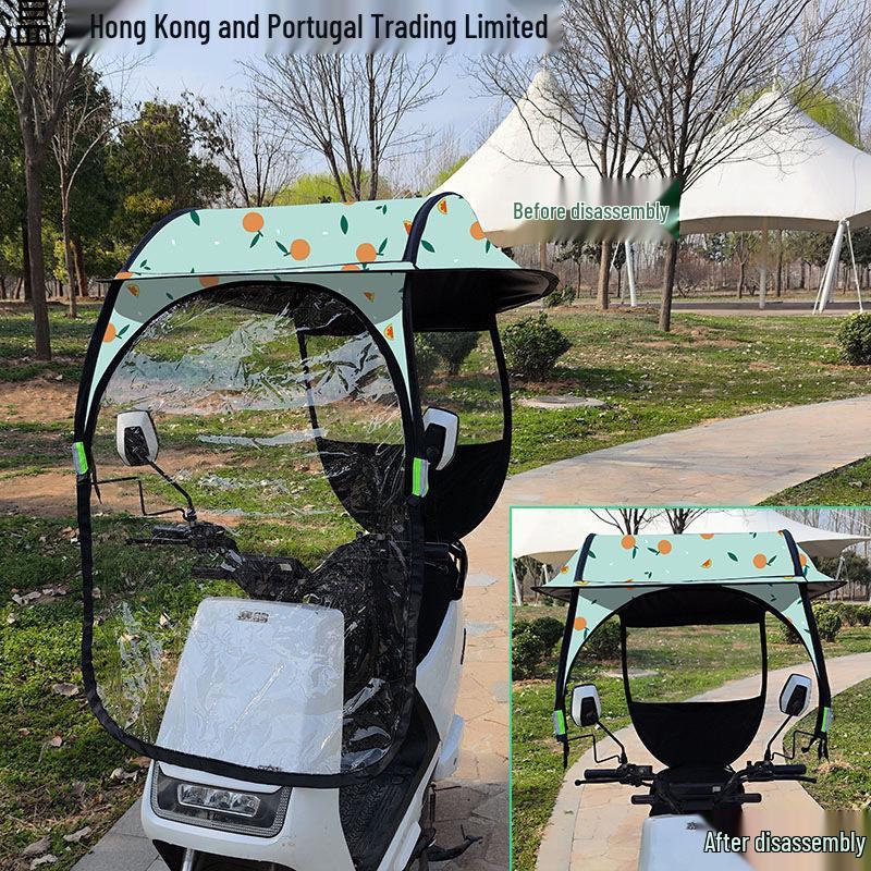 Тент для электровелосипеда: Дожде- и ветрозащитный солнцезащитный навес