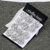 Weiman Small Crystal Flower Brooch Pins Set Pack of 12 for Women DIY Wedding Bouquets Gold or Silver Plated for Parties or Gifts