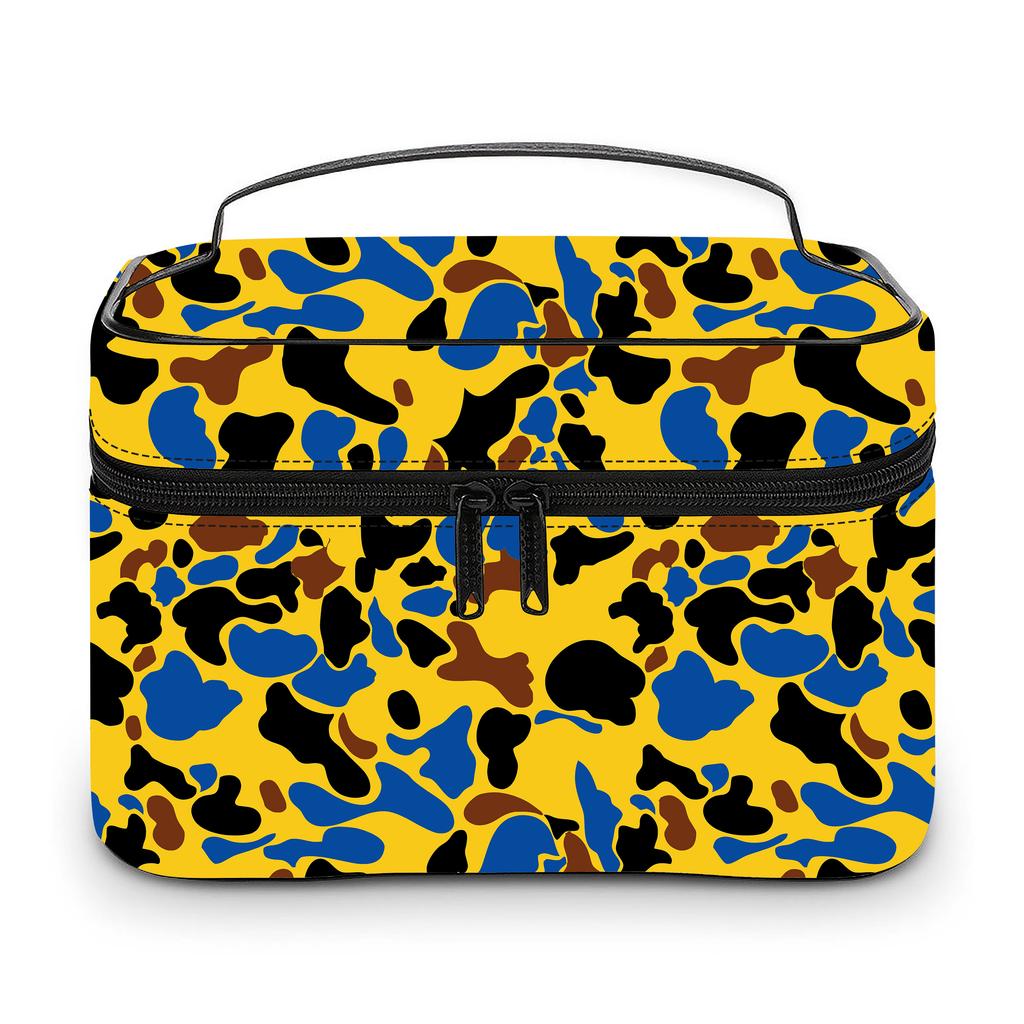 New Lady Custom Jungle Camo Cosmetic Bag Portable Cloud Camo Travel Makeup Case Large Capacity Toiletry Organizer for Women