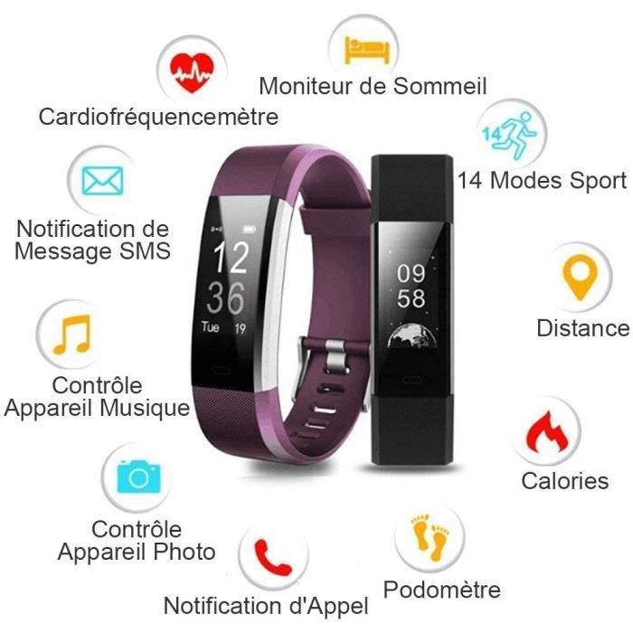 Montre Connectée - GE - Smartwatch Étanche IP67 - Cardiofréquencemètre - 14 Modes Sport