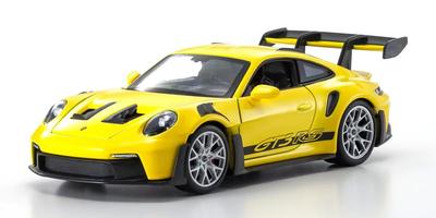 Kyosho WELLY Масштаб 1/24 Porsche 911 GTR RS (992) Готовое изделие желтого цвета WE24122Y
