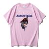 Уличная одежда Футболка корейской певицы JISOO AMORTAGE Ropa Hombre Футболки в стиле хип-хоп Повседневные мужские женские хлопковые футболки Модные футболки в стиле хип-хоп