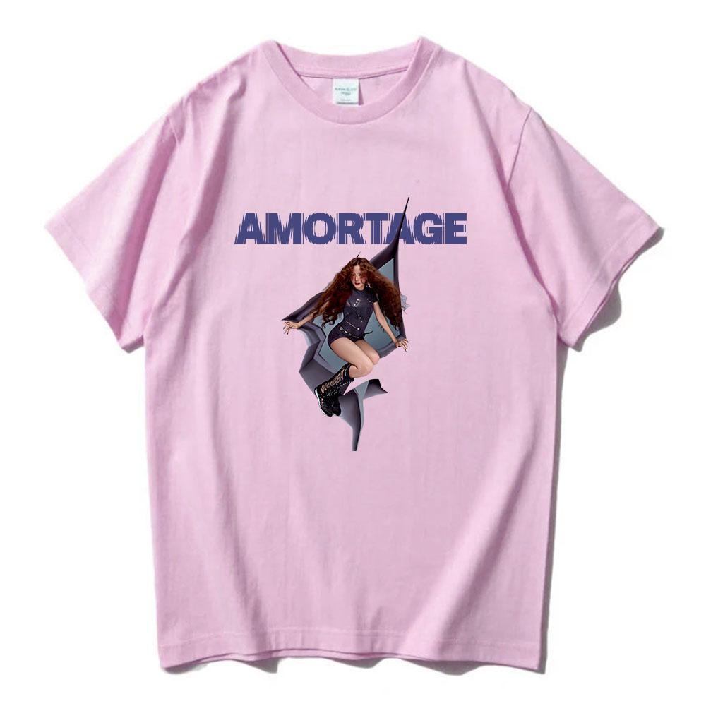 Уличная одежда Футболка корейской певицы JISOO AMORTAGE Ropa Hombre Футболки в стиле хип-хоп Повседневные мужские женские хлопковые футболки Модные футболки в стиле хип-хоп