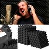 12-36PCS Sound Absorbing Wall Panel Acoustic Foam Self Adhesives Decor Studio Echo Canceling Treatment For Game Room Cinema