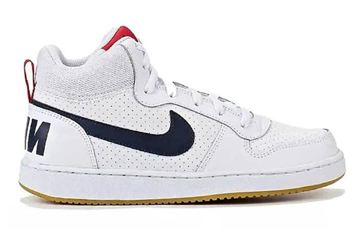 Nike Court Borough Mid White Obsidian GS 839977-107