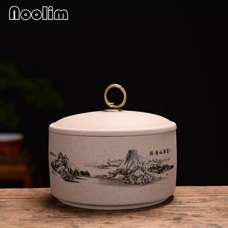 Керамическая емкость для чая, большая кухонная герметичная емкость для хранения еды, портативная дорожная упаковочная коробка, канистра, банка для специй