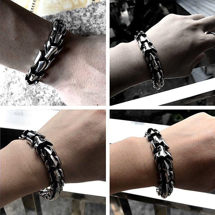 Men's Personality Domineering Keel Bracelet Men's Fashion Retro Creative Punk Bracelet Ins Niche Design Does Not Fade