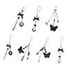 Black Butterfly Y2K Phone Strap Gothic Style Mobile Keychain Lanyard  Women Girls