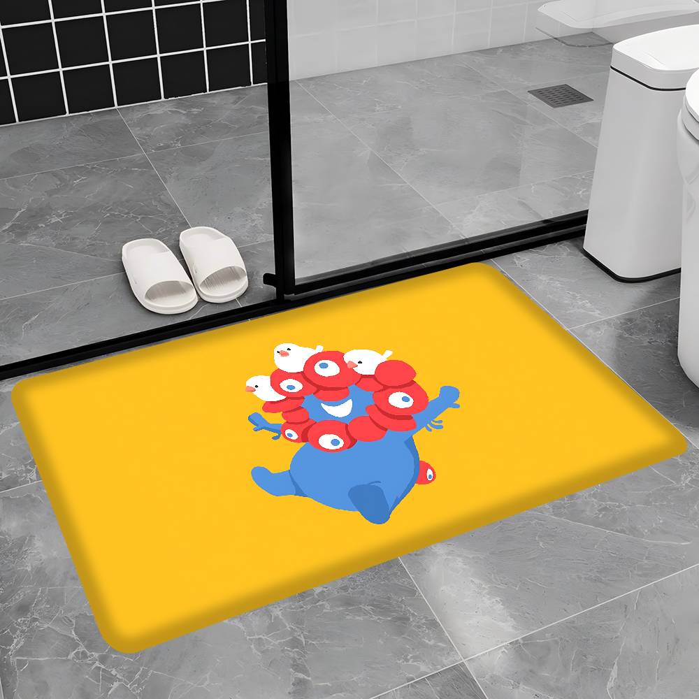 Myaku Myaku Blue Mascot Kitchen Mat Cheaper Anti-slip Modern Living Room Balcony Printed Modern Home Decor